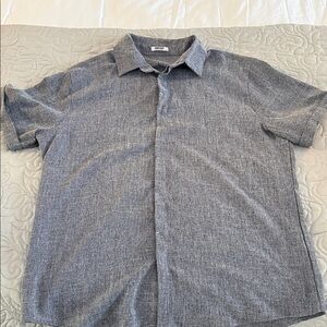 Casual Gray Button Down Shirt for Men